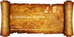 Lichtblau Barna névjegykártya